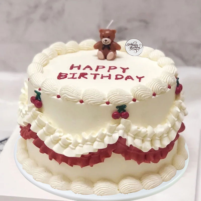 딸기케이크 모형 시뮬레이션 복고풍 장식품 조형물 생일 2할인 가격 6인치 - 상세 이미지 3