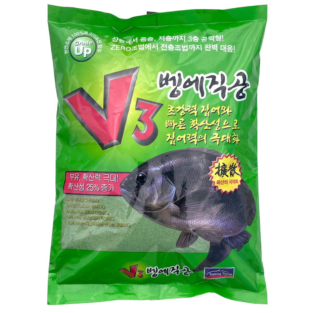 낚시여행 V3 벵에직공 1.1kg 1봉지 벵에돔 집어제 떡밥 파우더 빵가루 - 상품 이미지