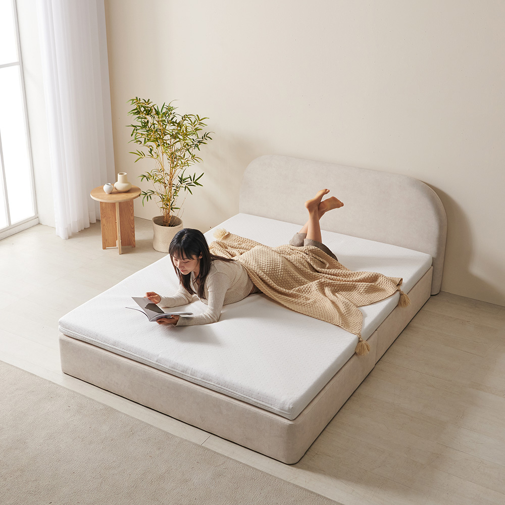 벨라 무헤드 토퍼프레임 신혼부부 침대파운데이션 매트리스받침 토퍼받침대 싱글