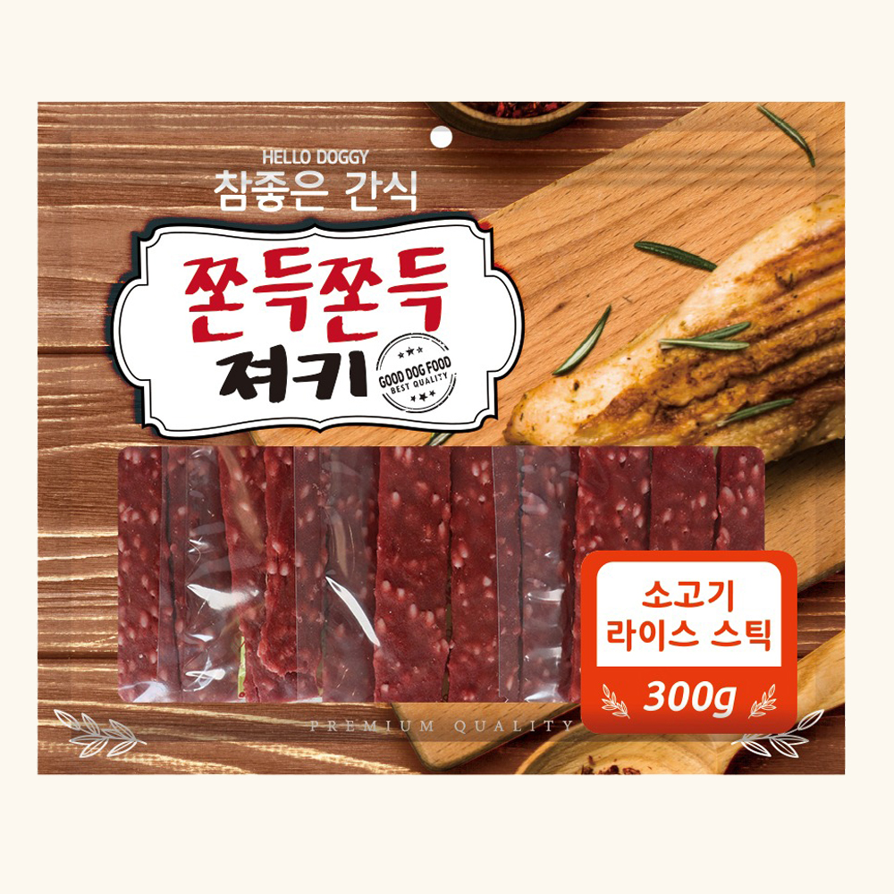 대용량 사사미 리얼 훈제 젤리 슬라이스 300g 강아지 닭고기 간식 - 상세 이미지 2