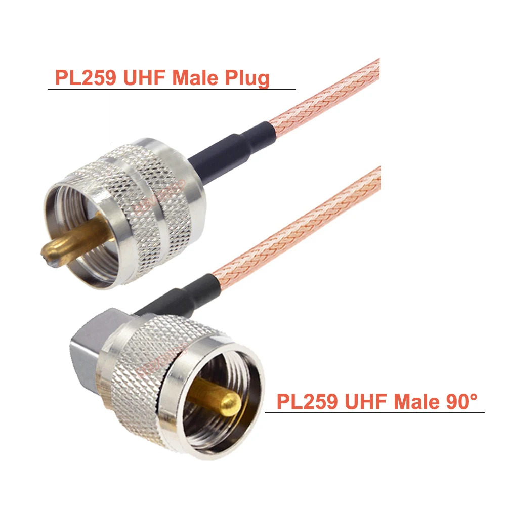 HAM CB 라디오용 동축 UHF 점퍼 케이블 안테나 분석기 더미 부하 SWR 미터기 SO239 암-UHF 수 저손실 RG316 : 산업-장비-부품