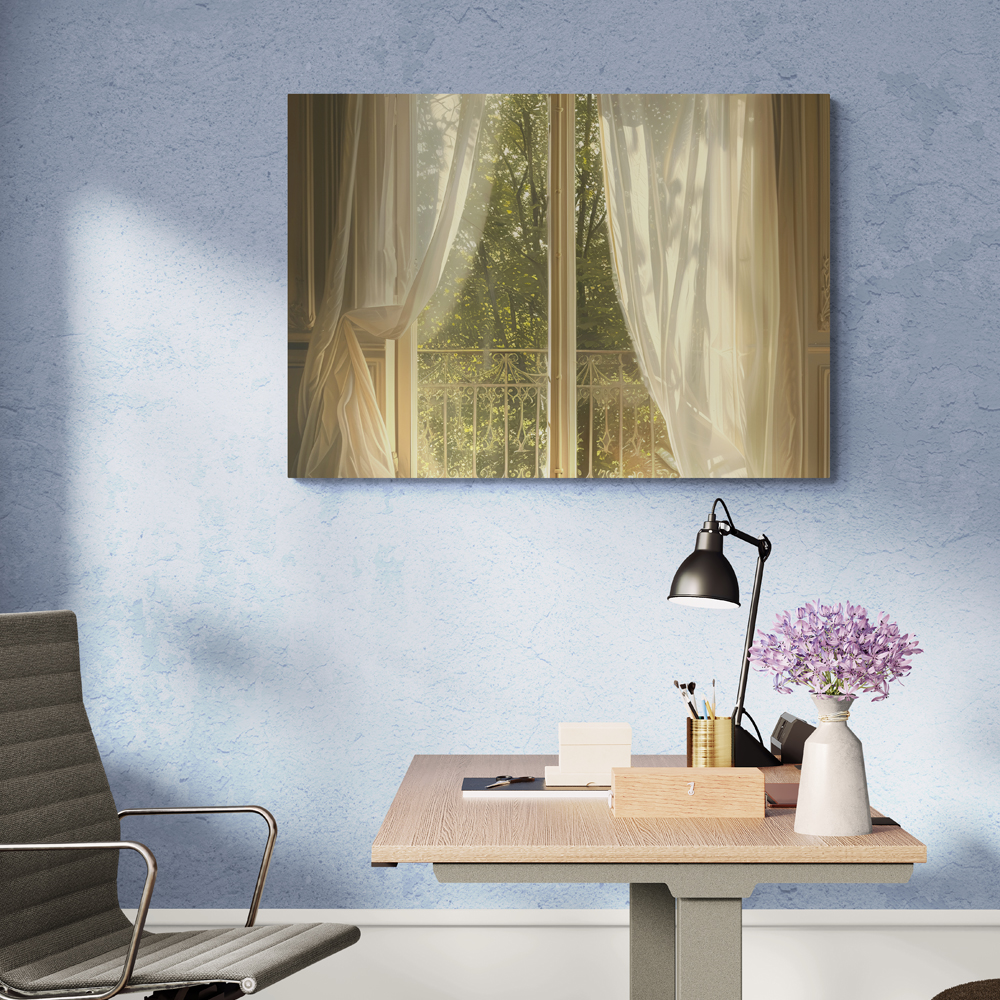 바다와커튼사이 80cm x 80cm 캔버스액자 창문그림 풍경화 - 상세 이미지 5