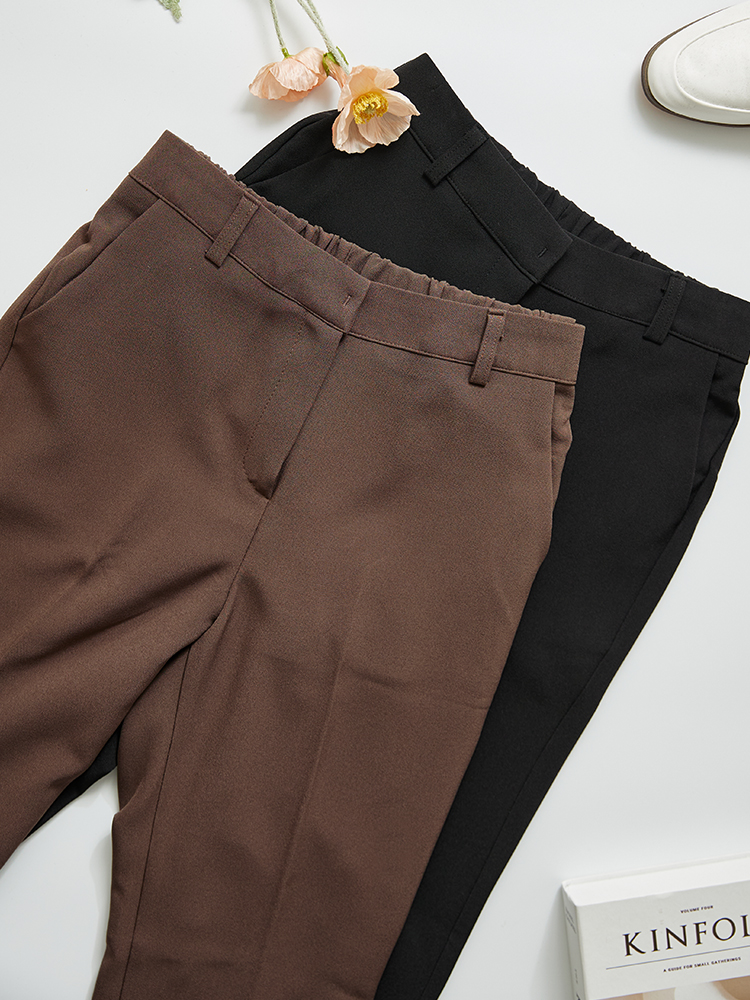 로무 세미부츠컷 스판 뒷밴딩  가을 슬랙스 - 상세 이미지 5