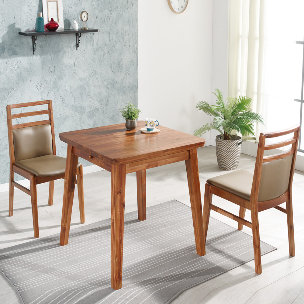 A44아카시아 원목 서랍 850 2인 식탁세트