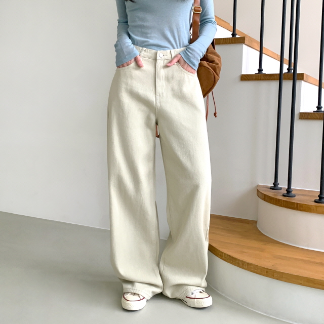 💗20%할인💗[숏,롱/6COL/기획❣] 아르노 히든밴딩 컬러 코튼 면 바지 베이직 난스판 와이드 데일리 팬츠 상세 이미지 22