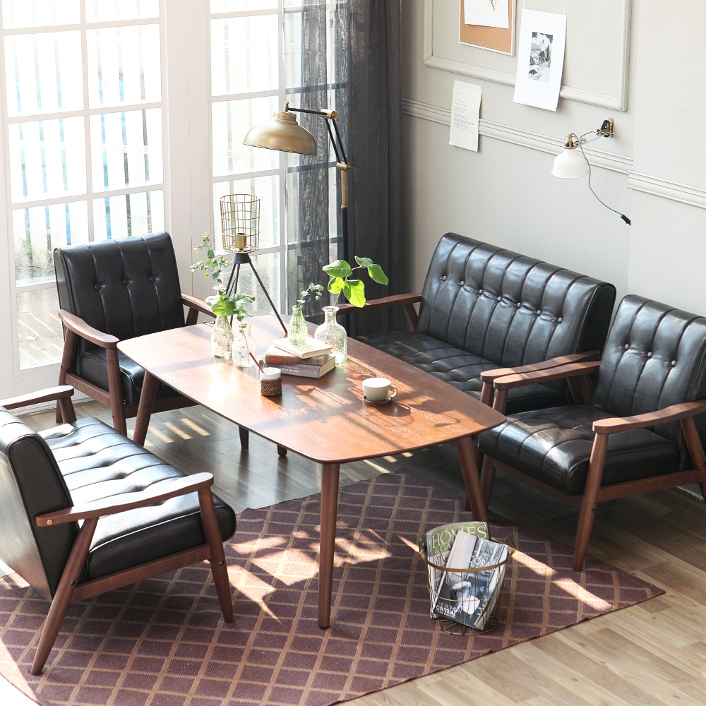 베스트리빙 피렌체 1인 소파 인조가죽 원목 암체어 카페 인테리어 의자