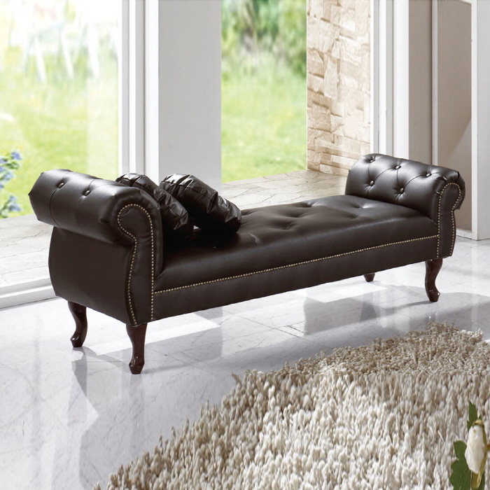 H249K 인조가죽 2인 베드벤치