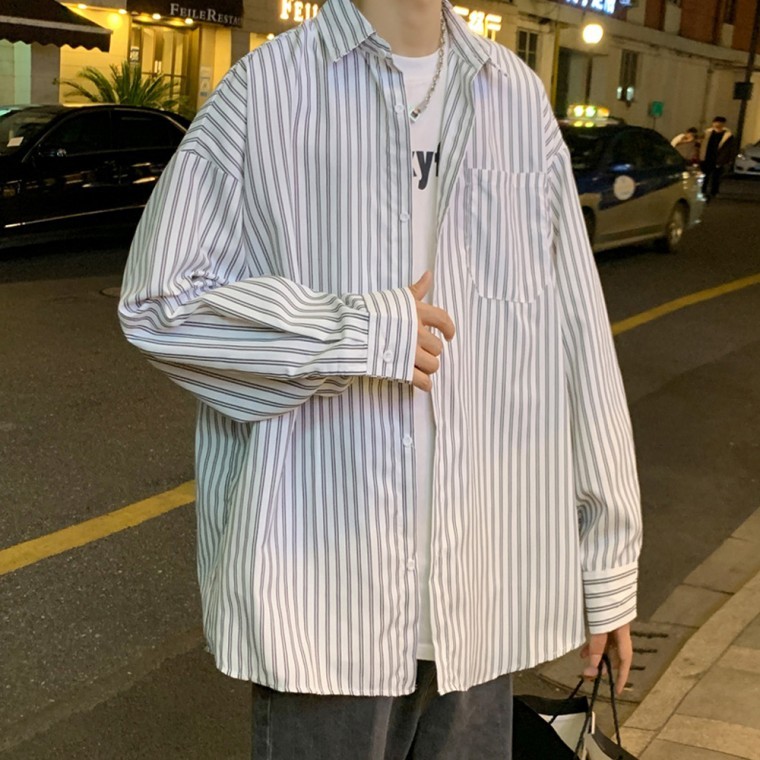 루즈핏 셔츠 캐주얼 남여공용 오버핏 : 그리용