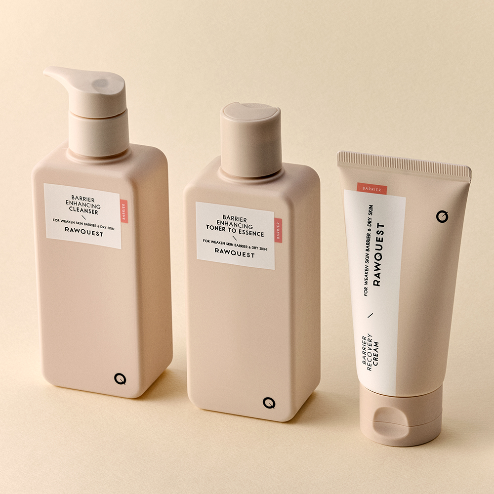 [​로우퀘스트]​ 베리어 라인 3종 세트 (​리커버리크림+​ 토너투에센스+​ 클렌저)​