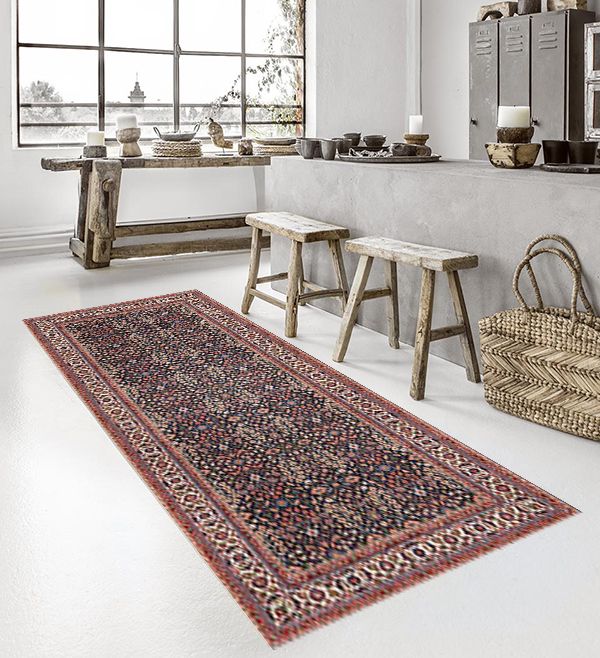 베이자플로우 PVC 러그 - 플랫 우븐 리타 보르도 120 x 195 cm