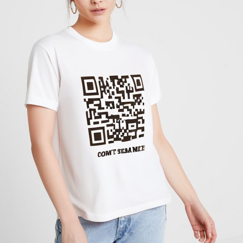 법규 QR 티셔츠 재밌는 티 셔츠 옷 쓸데없는 특이한 선물 쓸모없는 웃긴 인싸템 - 상세 이미지 4