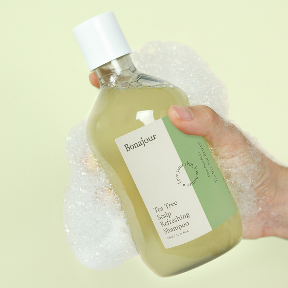 보나쥬르 비건 티트리 스칼프 리프레싱 샴푸 320ml - 상품 이미지