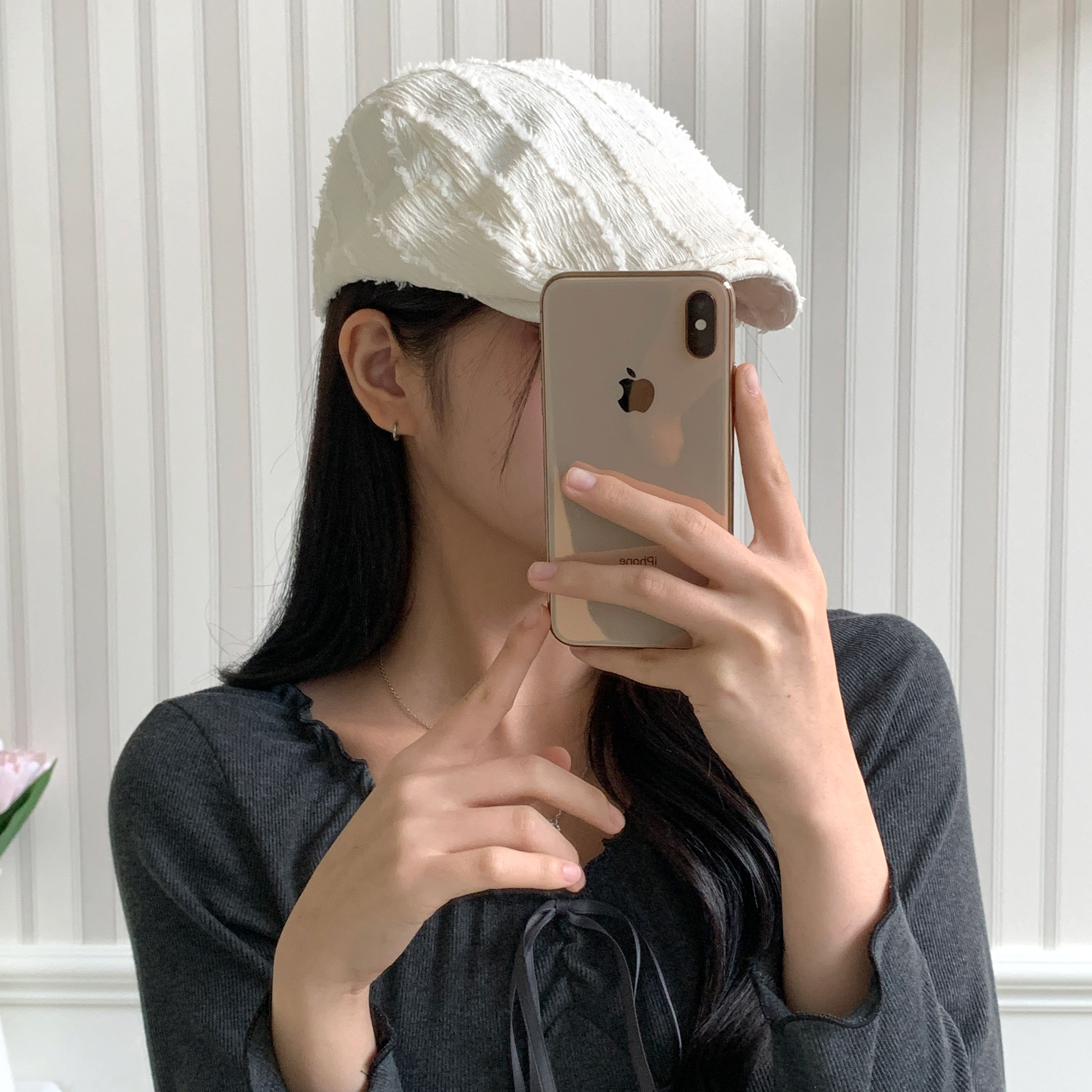 [MD추천] 먼데이 헌팅캡 컷오프 데미지 깃털 절개 라인 솔 모자 상세 이미지 21