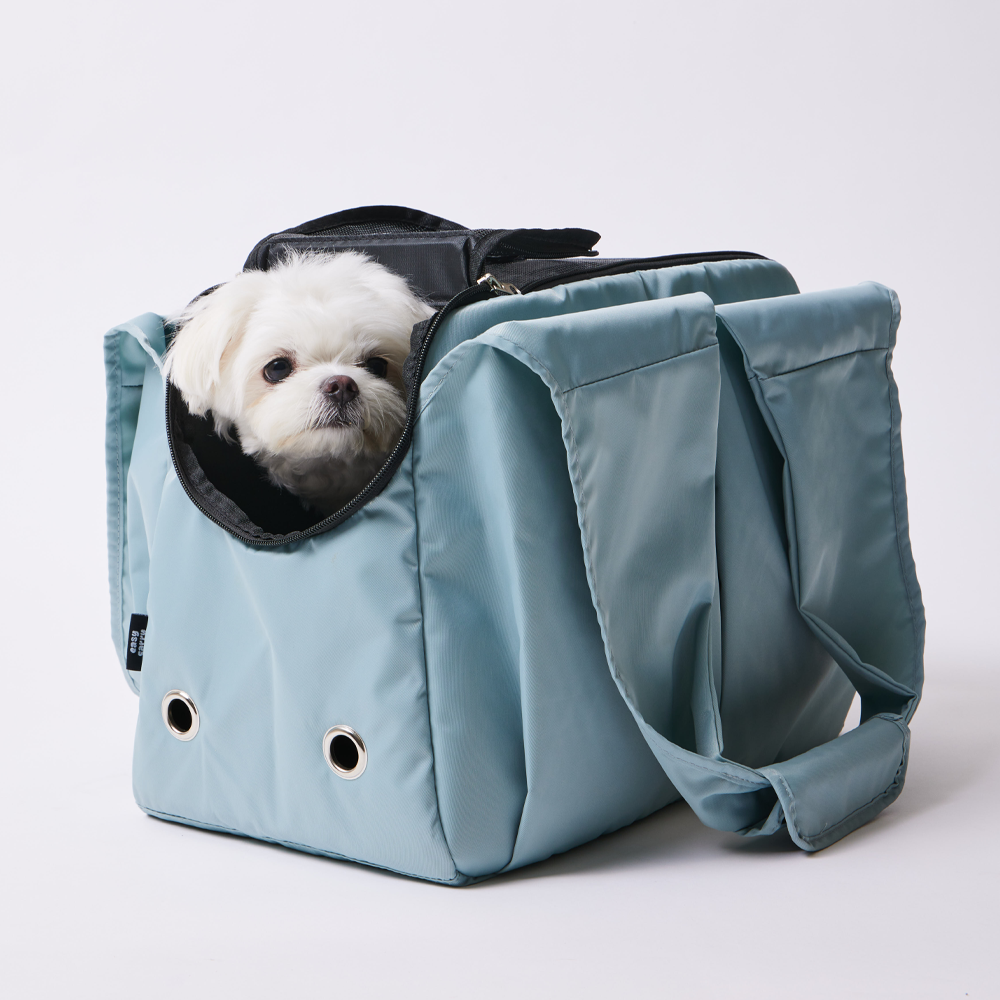 3651 이지캐리백 강아지 가방 고양이 이동장 캐리어 베이비 블루, 대형