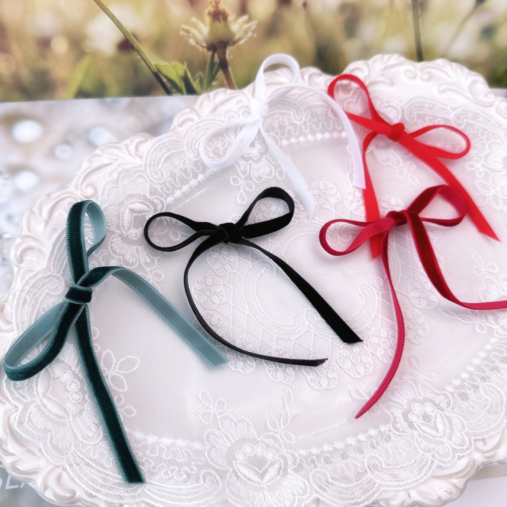벨벳 리본 1롤 크리스마스 오너먼트 청첩장 리본 공예 선물 포장 리본끈 6mm 10yd 이미지 6