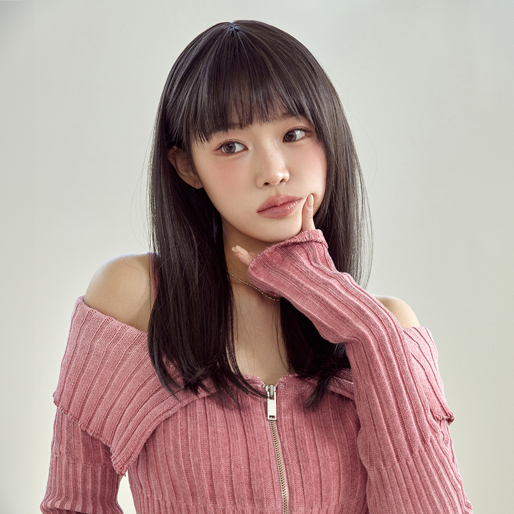 미디움 생머리 통가발 매직펌 모니카 루즈 C컬 엉킴적은 이미지 3