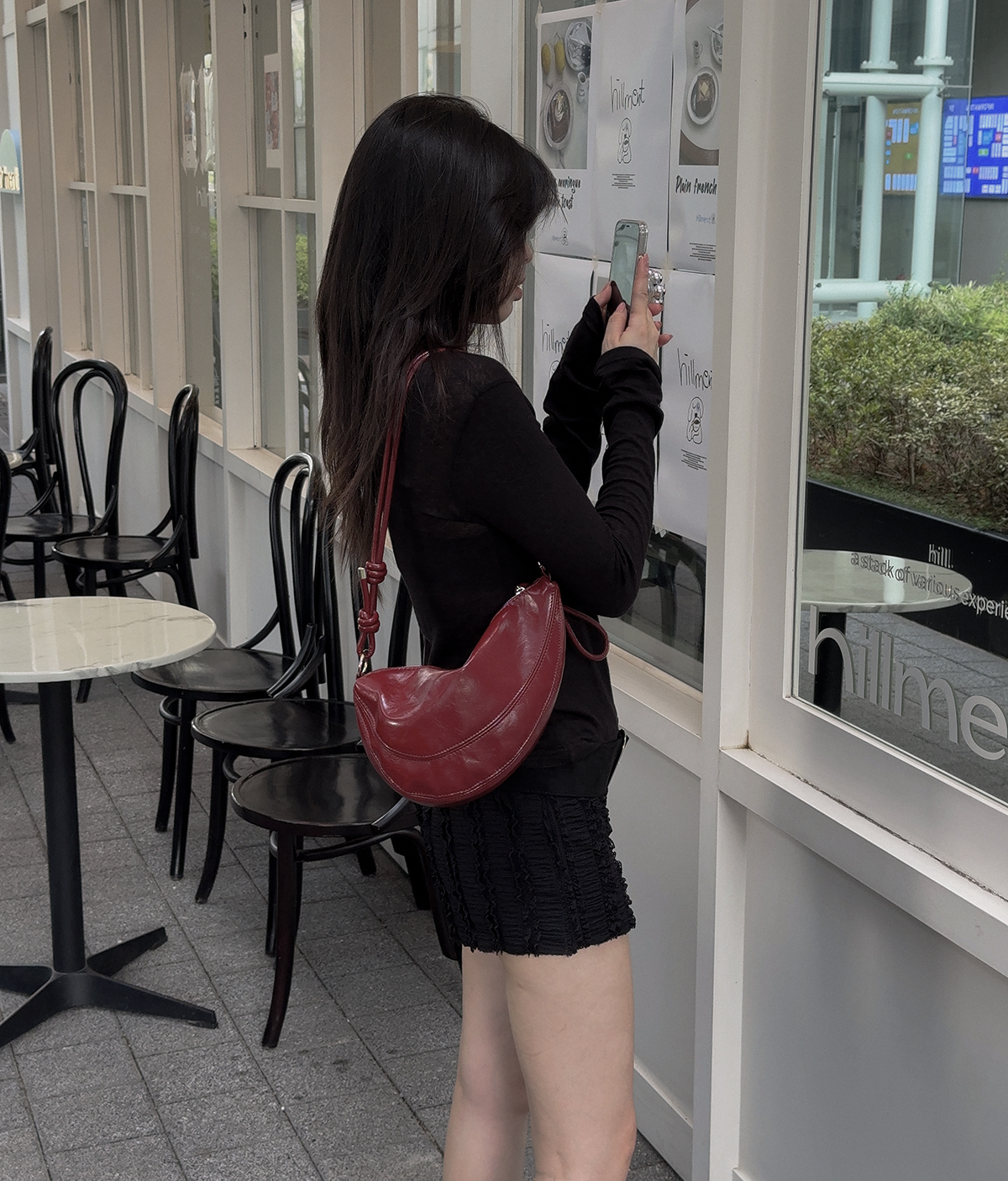 [뉴모즈/끈조절] 반달 꼬임 숄더 크로스백 상세 이미지 2