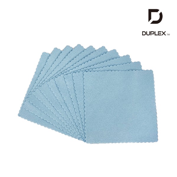 듀플렉스 듀 유리막 도포용화이버 스웨이드 하늘색 10x10cm 10장 - 상품 이미지