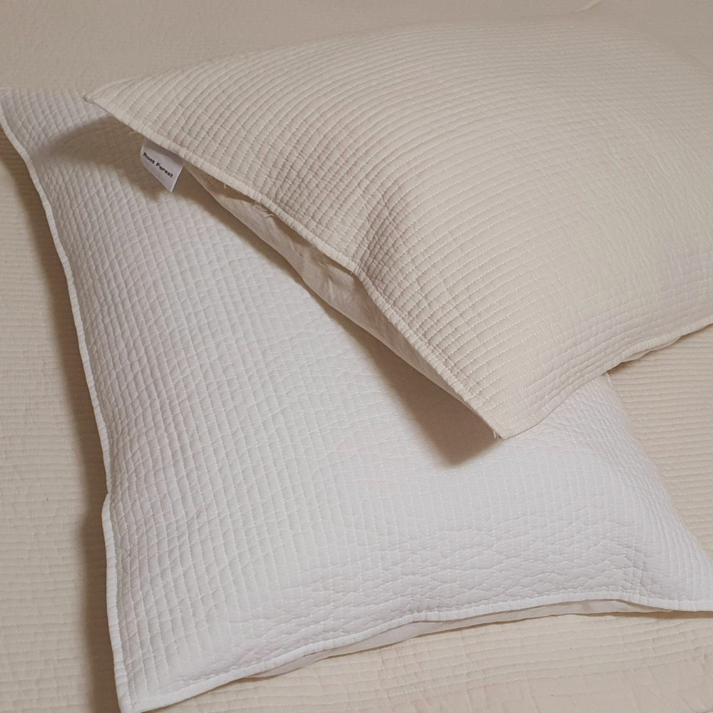 루트포레스트 호텔 베개커버 60수 순면 누빔 피그먼트 일자 4060 5070 40x60