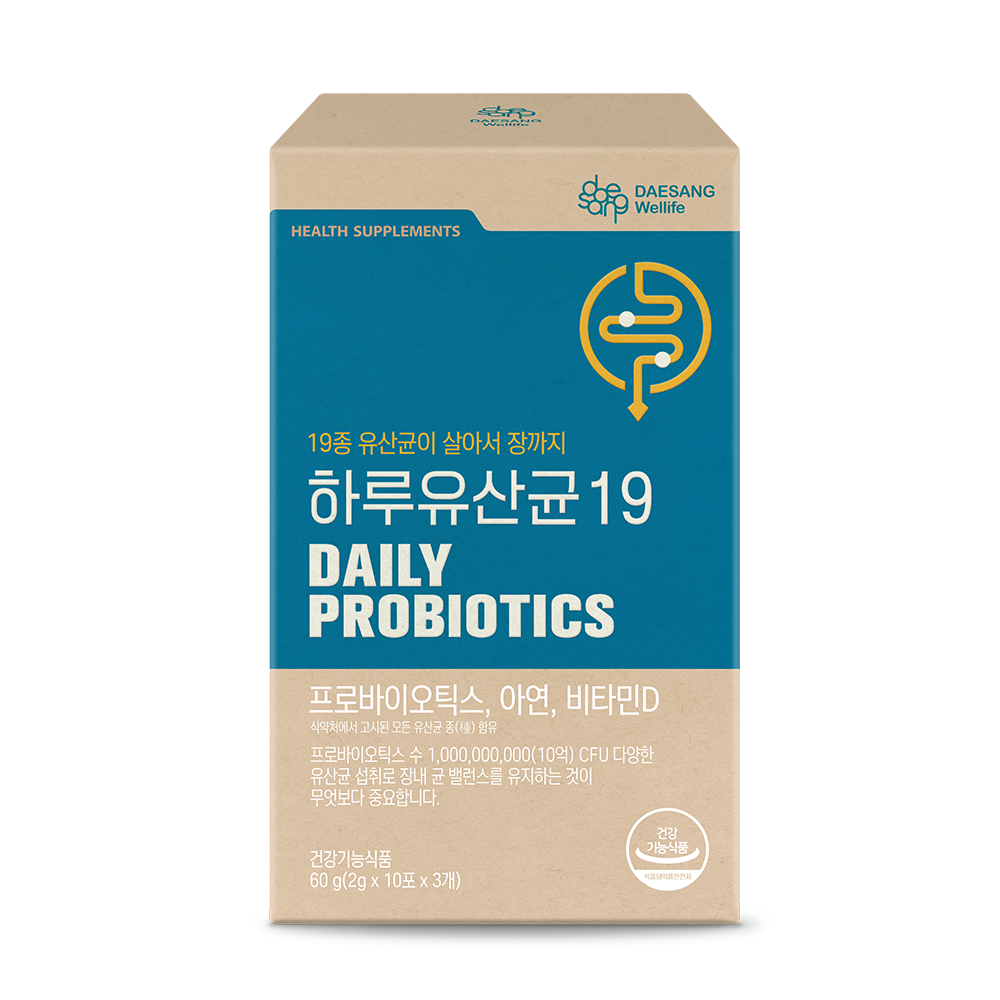 웰라이프 하루유산균 · 아연 비타민D 19종 유산균 30포, 1개 - 상세 이미지 2