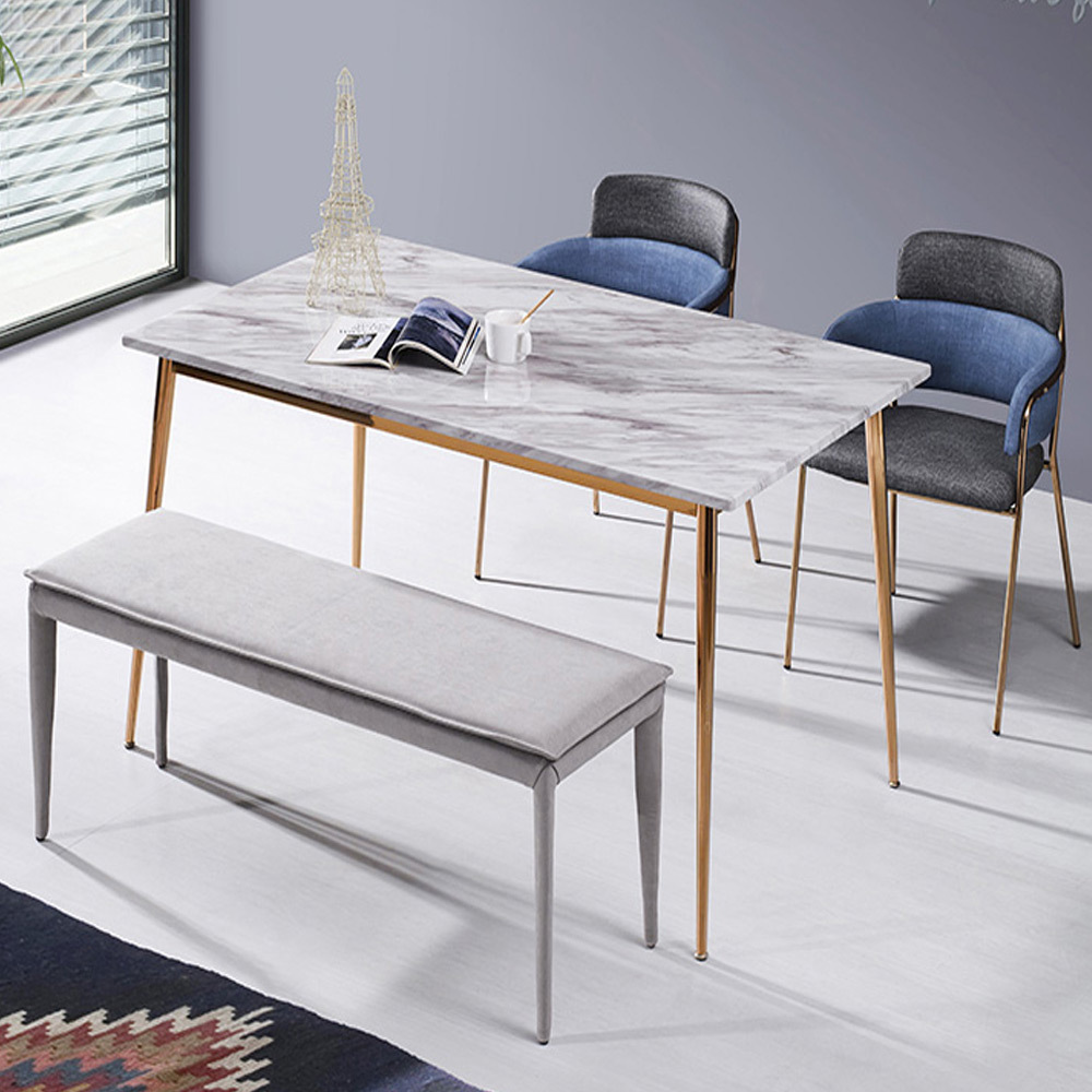 C1GT 천연대리석 로즈골드4인140 식탁세트