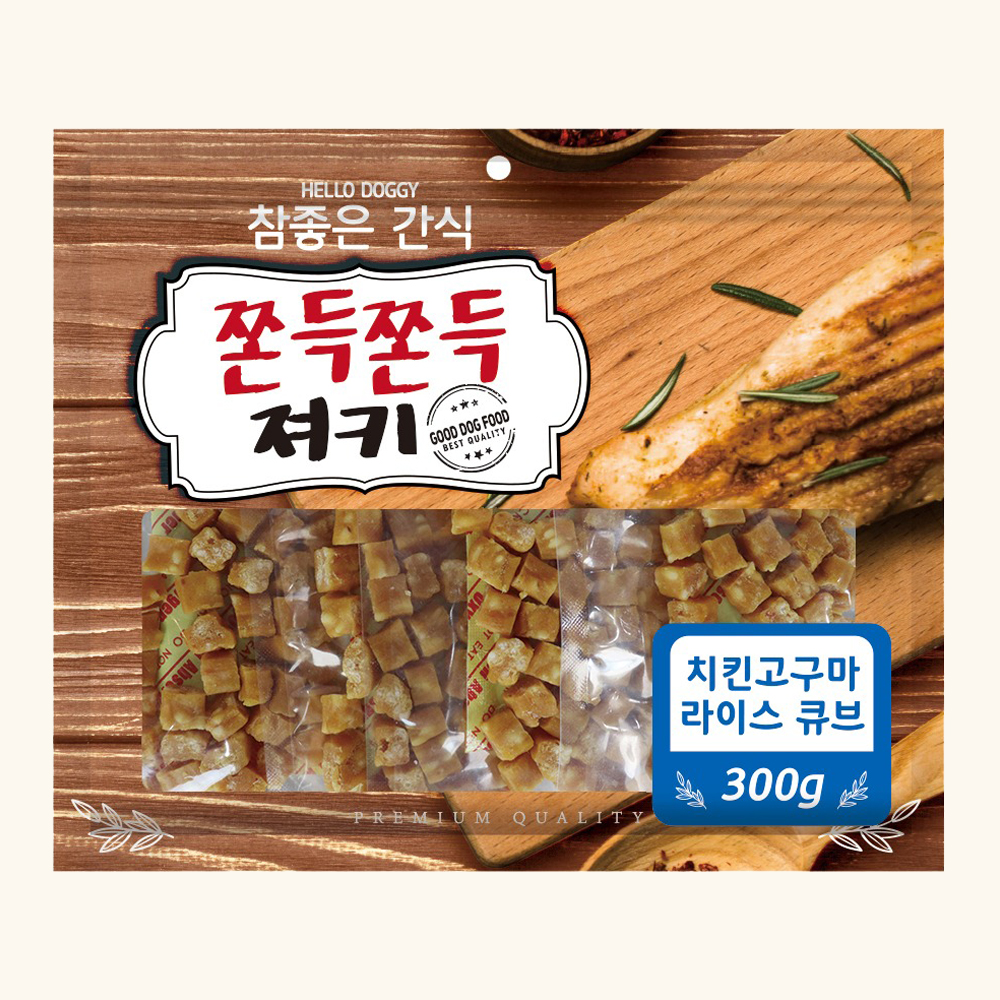 대용량 사사미 리얼 훈제 젤리 슬라이스 300g 강아지 닭고기 간식 - 상세 이미지 3