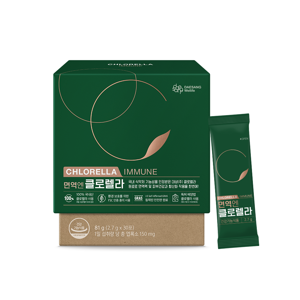 웰라이프 면역엔 클로렐라 엽록소 30포, 1개 이미지