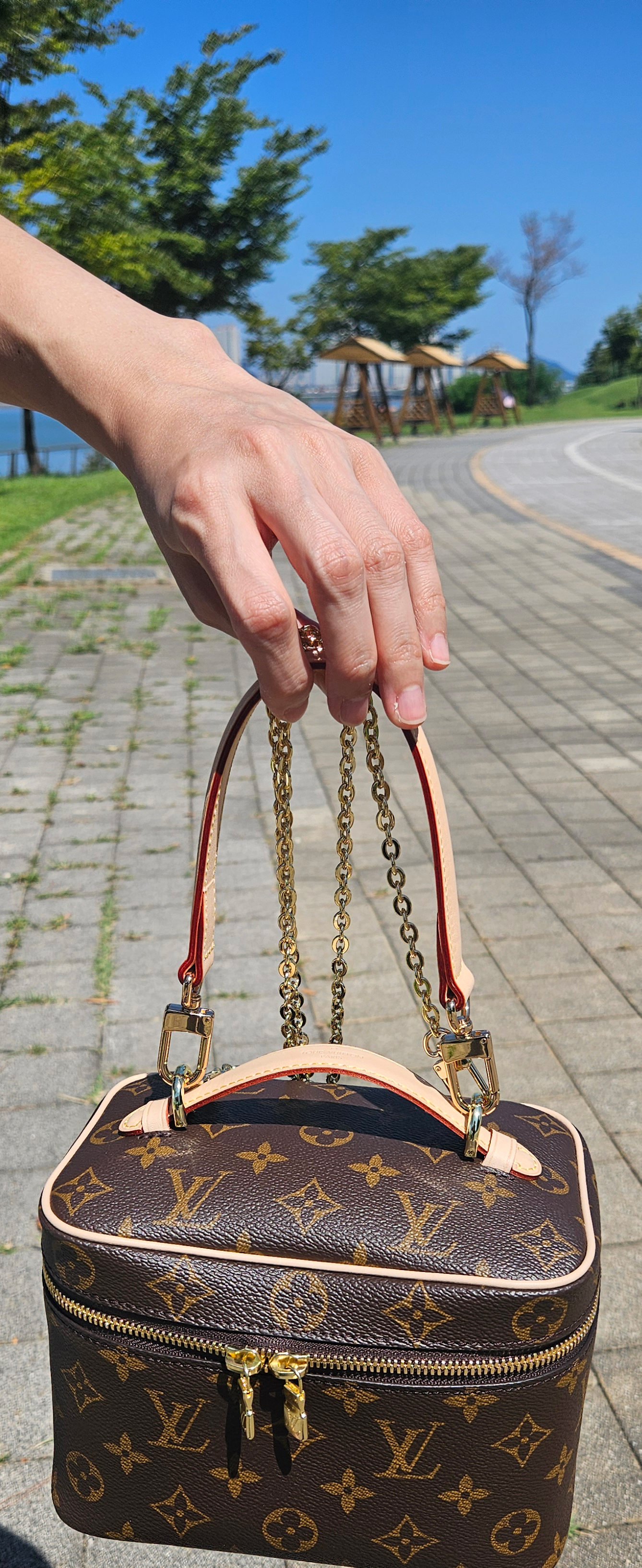 블링앤쥬 루이비통 니스 나노 미니 호환 스트랩 체인 리폼 가방끈 숏핸들