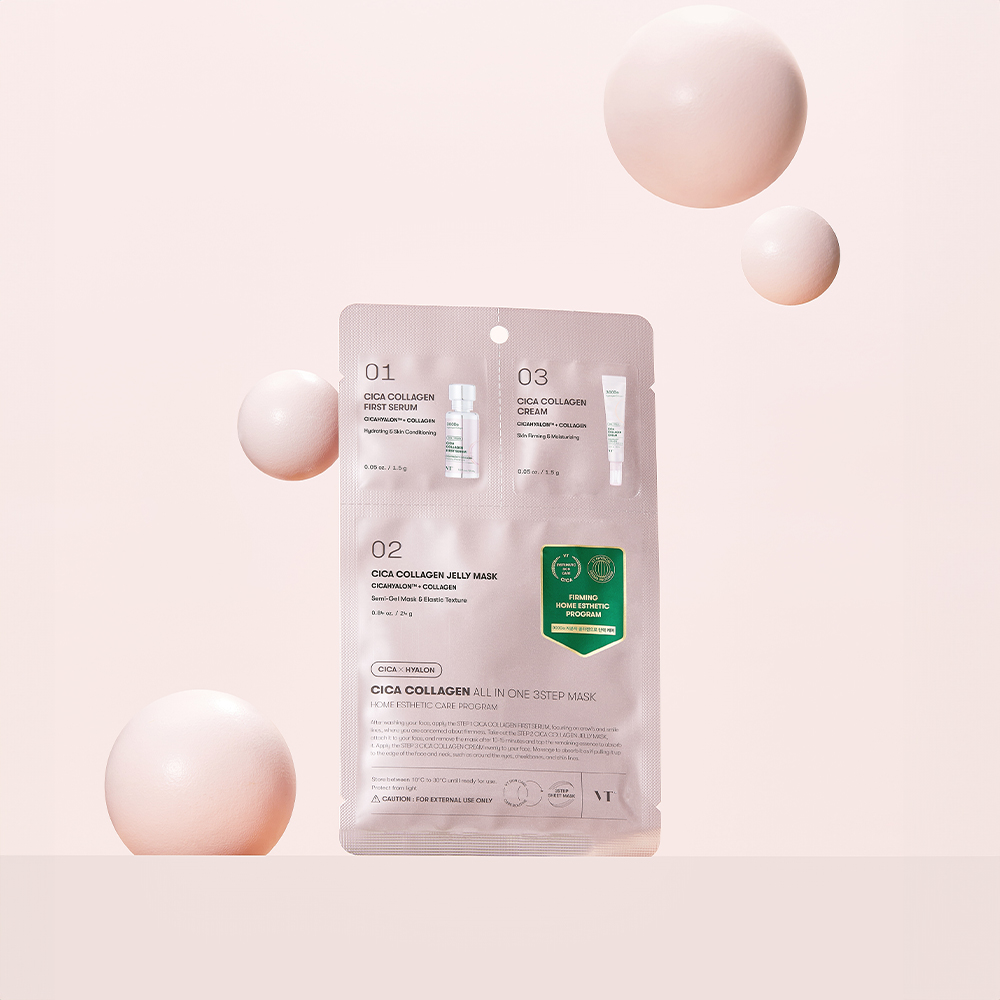 VT 시카 콜라겐 올인원 3스텝 마스크 1.5g+24g+1.5g 1매, 1개 - 메인 이미지