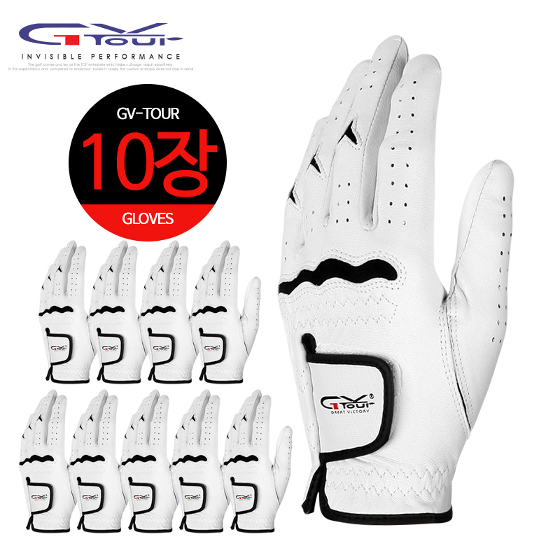 지브이투어 스킨 올양피 남성 골프장갑 왼손10장