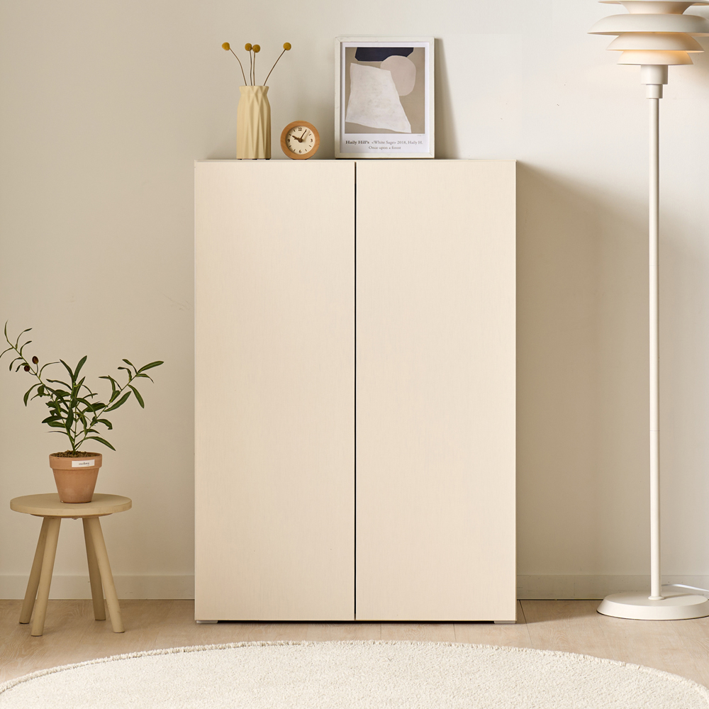 [기본형] 조아 수납장 모듈 다용도 거실 베란다 (더 높은/일반형 800), 3단, 크림화이트