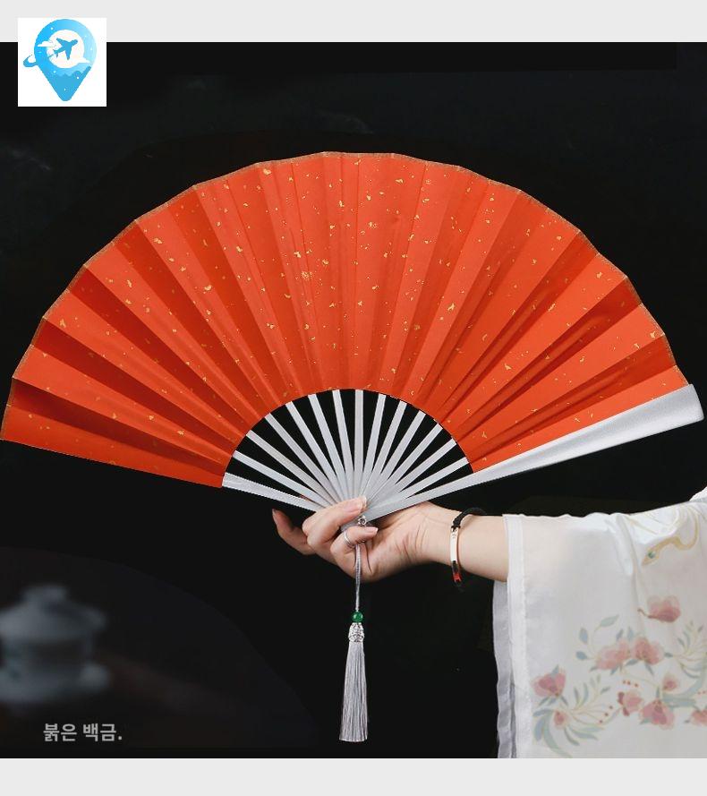 호신용 공연소품 쇠부채 고급 무술 방어 태극권 부채 티타늄 철선 쿵푸 - 상세 이미지 2