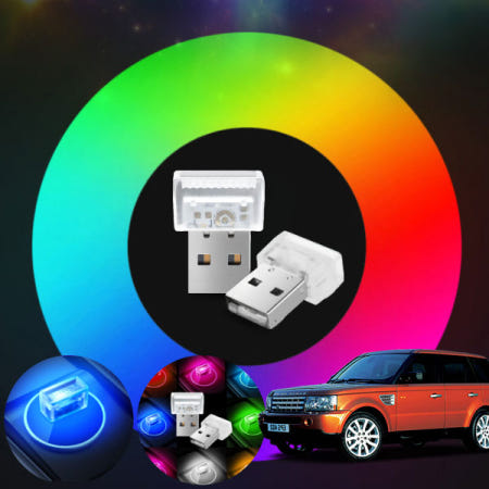 오토패스 레인지로버스포츠(~13) 차량용 레인보우 미니 USB LED 조명 7색 2EA