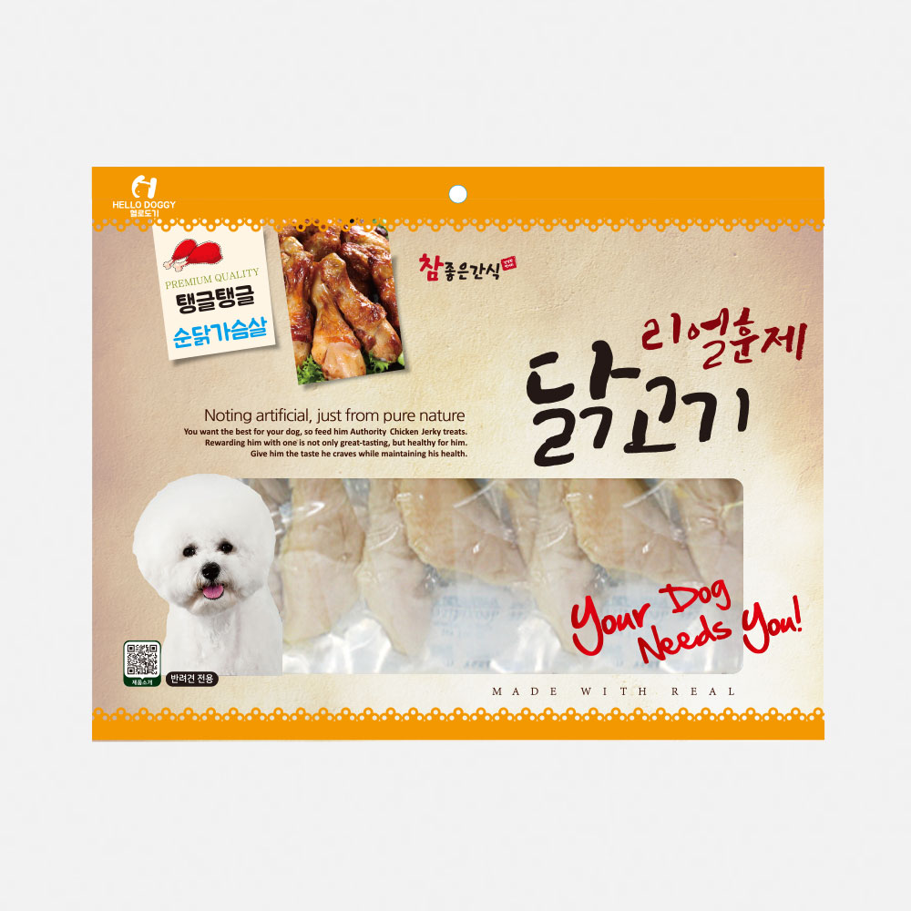 헬로도기 리얼훈제 강아지건조간식 강아지대용량간식 사사미 오리고구마, 150g, 1개 - 상세 이미지 3