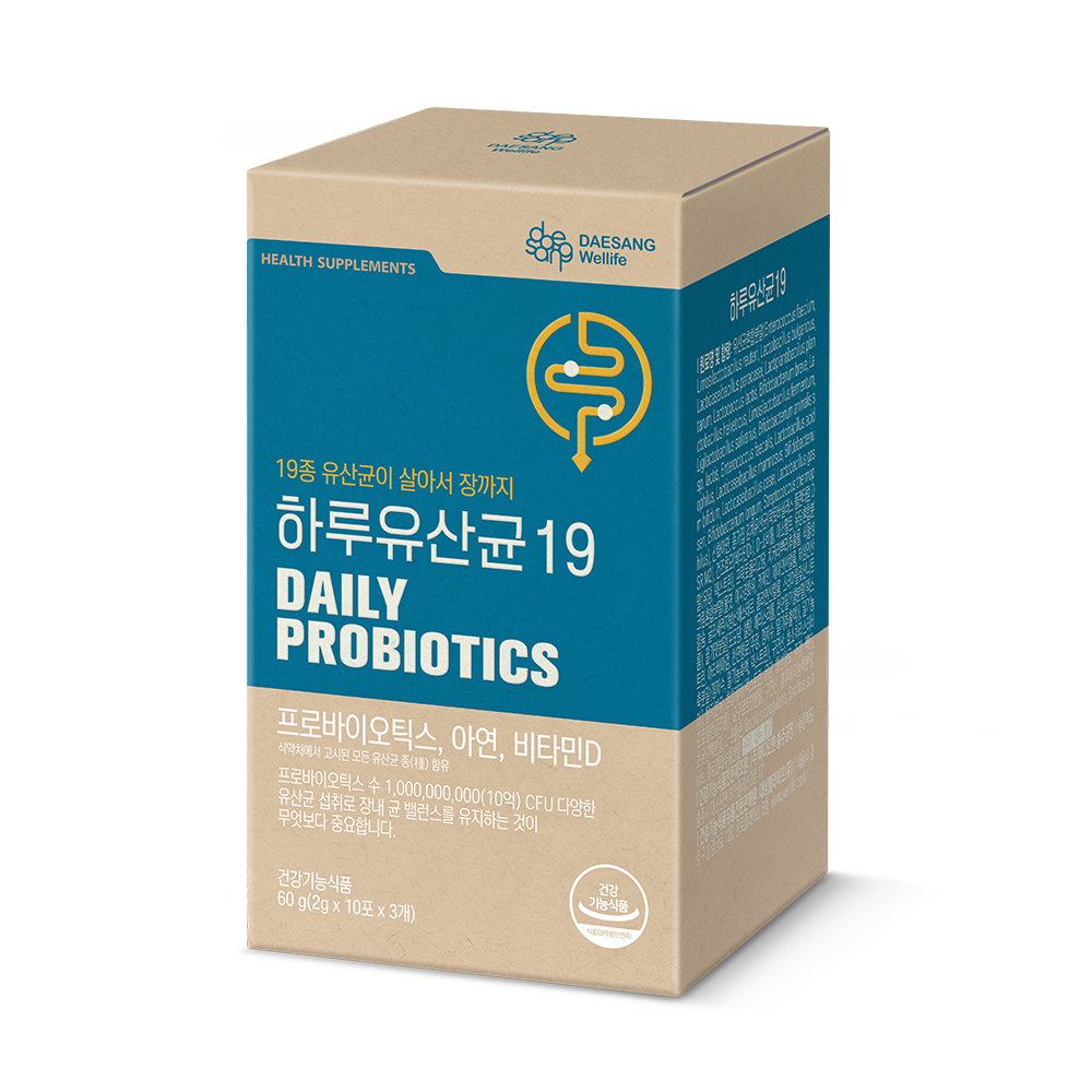웰라이프 하루유산균 · 아연 비타민D 19종 유산균 30포, 1개 - 상세 이미지 3