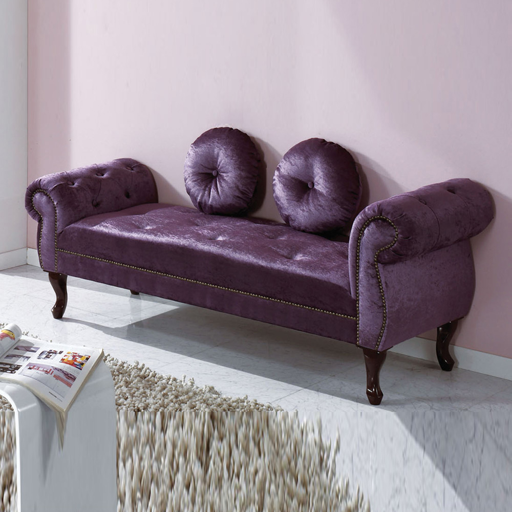 H254K 벨벳 패브릭 2인베드벤치