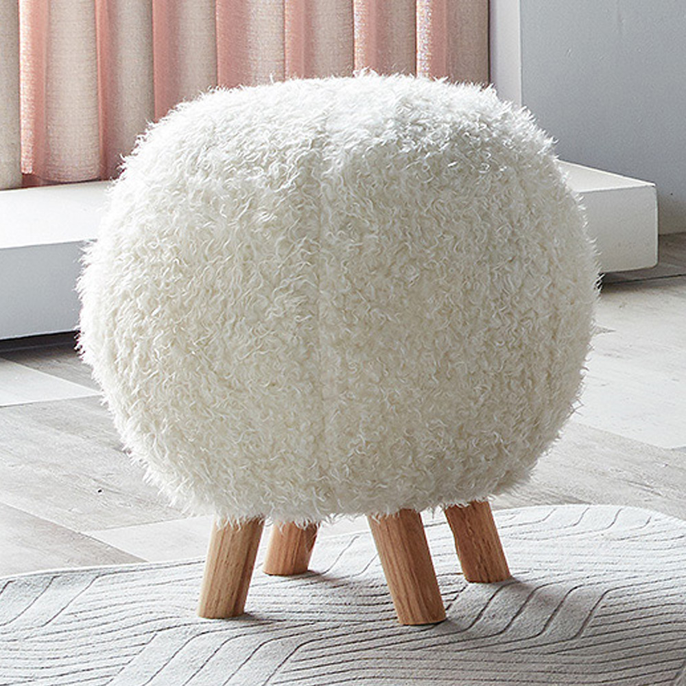 P53K 인조털 400 스툴의자