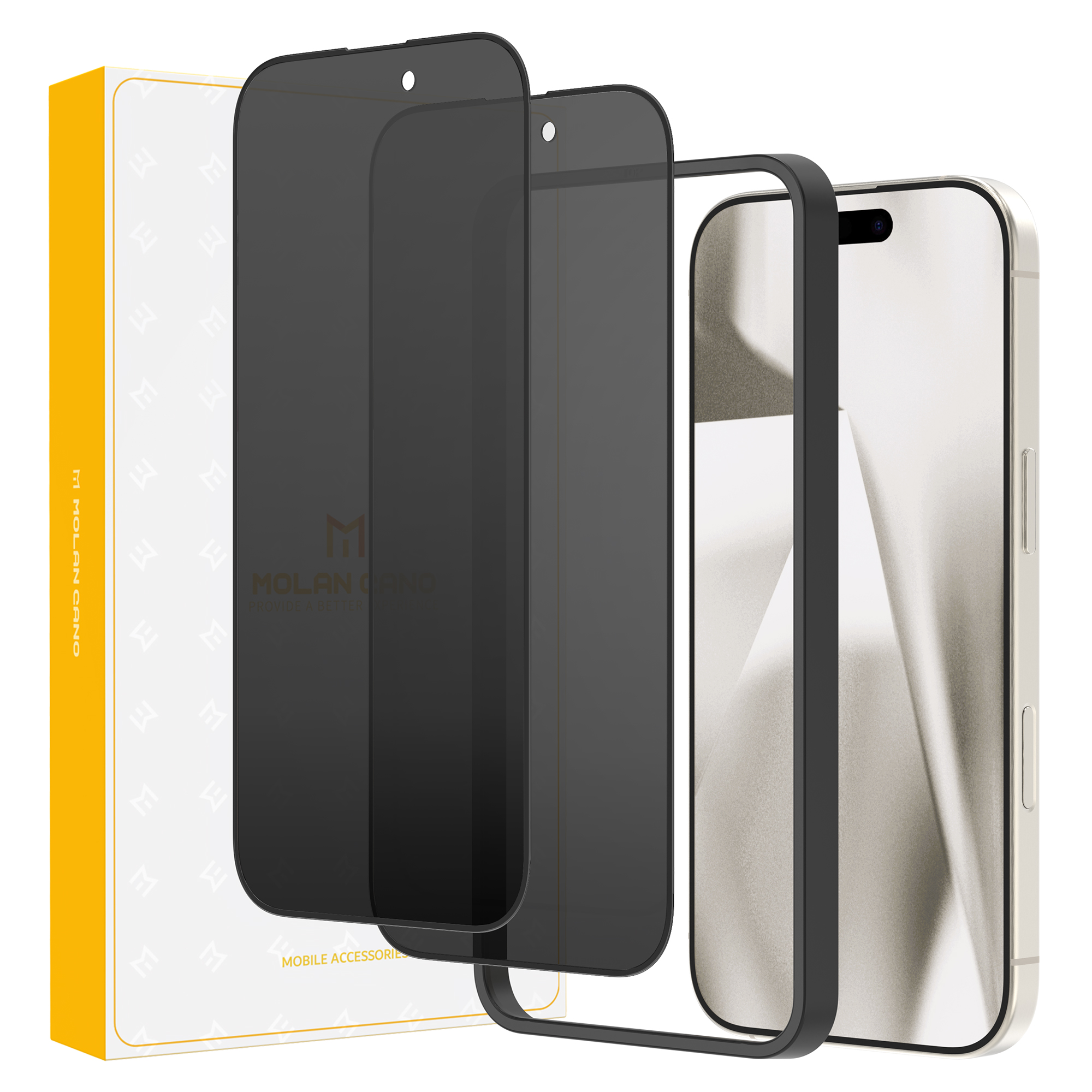 프라이버시 사생활 액정보호 풀커버 강화유리 필름 아이폰17 프로 맥스, 2매입