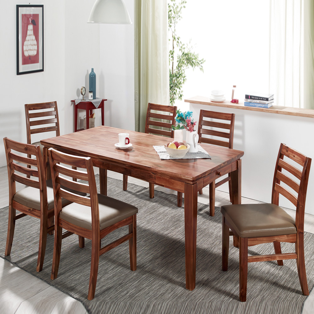 A43아카시아 원목 서랍 1850 8인 식탁세트