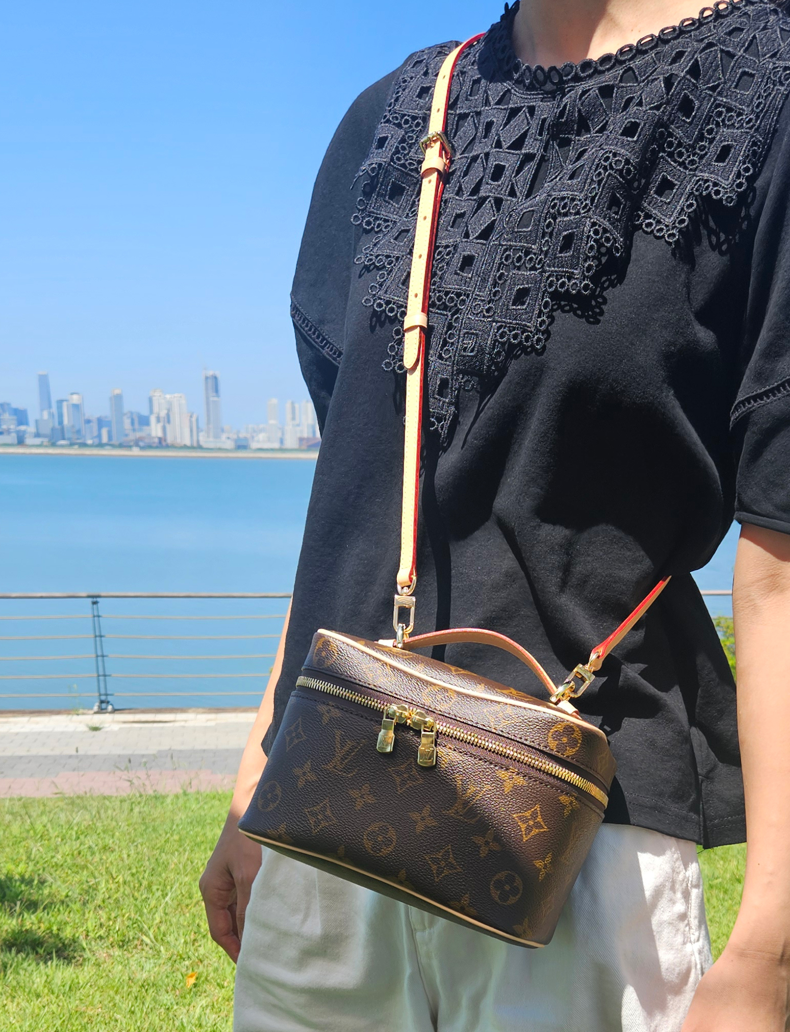 블링앤쥬 루이비통 니스 나노 미니 호환 스트랩 체인 리폼 가방끈 숏핸들