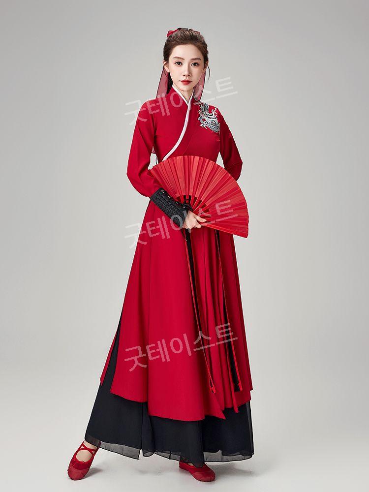 난타 공연의상 북난타복 난타의상 무대 공연복 상의 바지 거들 손목밴드 머리끈(5종세트) - 상세 이미지 4