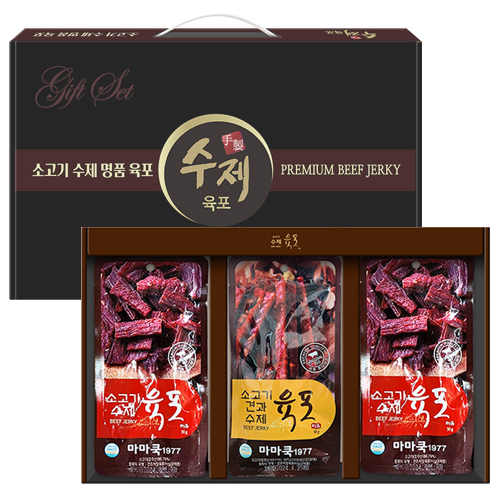 마미쿡 수제 육포선물세트 프리미엄 명품육포세트 견과 5종 - 상품 이미지
