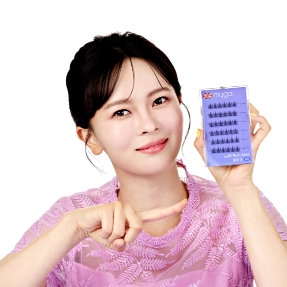 영국 마이가 3초 착붙 눈썹미인 속눈썹연장 1세트 노글루 셀프 인조 J컬 가닥속눈썹 - 상세 이미지 2