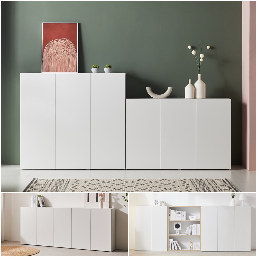 사무실수납장 올문장 2단 800 슬림 사무용책장 서류장 사무실책장 화이트에지