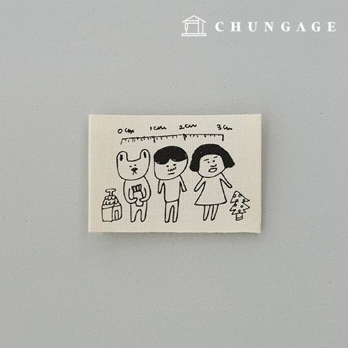 면라벨 양접 센치캐릭터 내츄럴 2개입 KL059 이미지 1