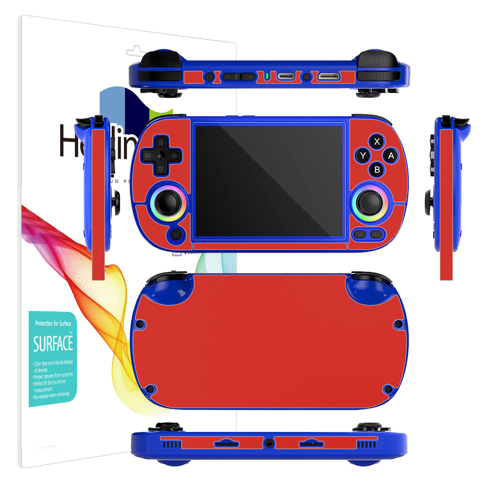 ANBERNIC RG40XX H 휴대용 레트로 게임기 레드 외부보호필름 1세트 - 상품 이미지