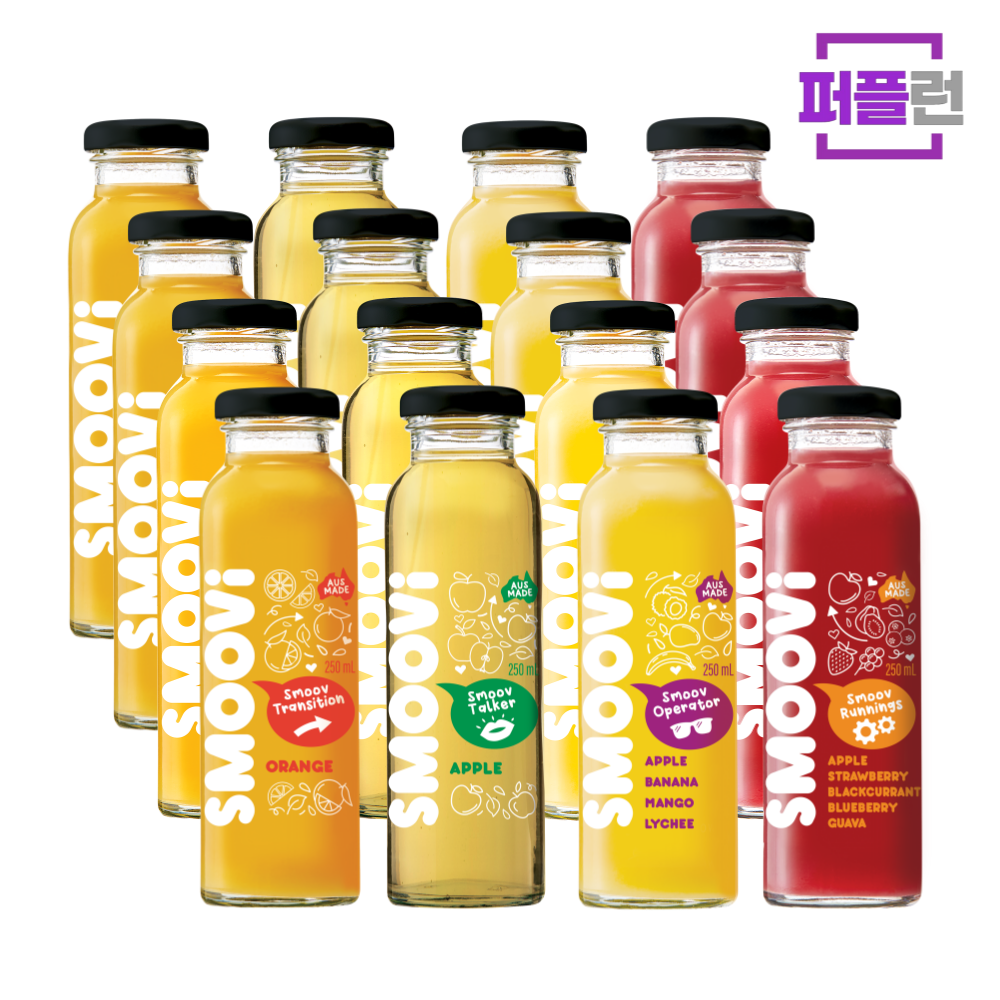 스무비 100% 착즙 주스 4종 선택구성 250ml x 12병 - 상품 이미지