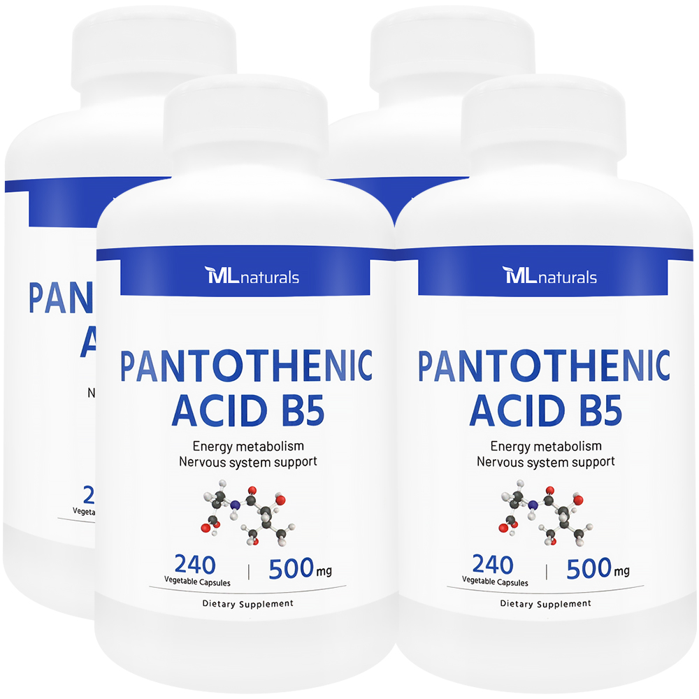 마이라이프내추럴스 판토텐산 B5 알약 500mg 240캡슐, 4개 - 메인 이미지