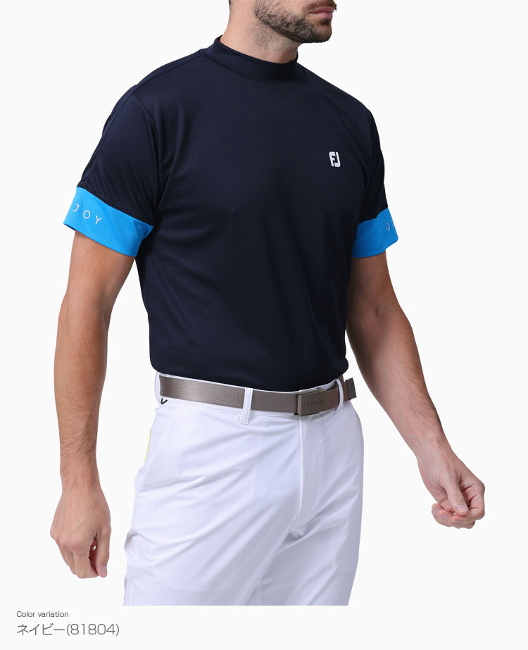 풋조이 FOOTJOY 남성 골프 모크넥 로고 반팔 티셔츠 FJ-S24-S05 3컬러 - 상세 이미지 2