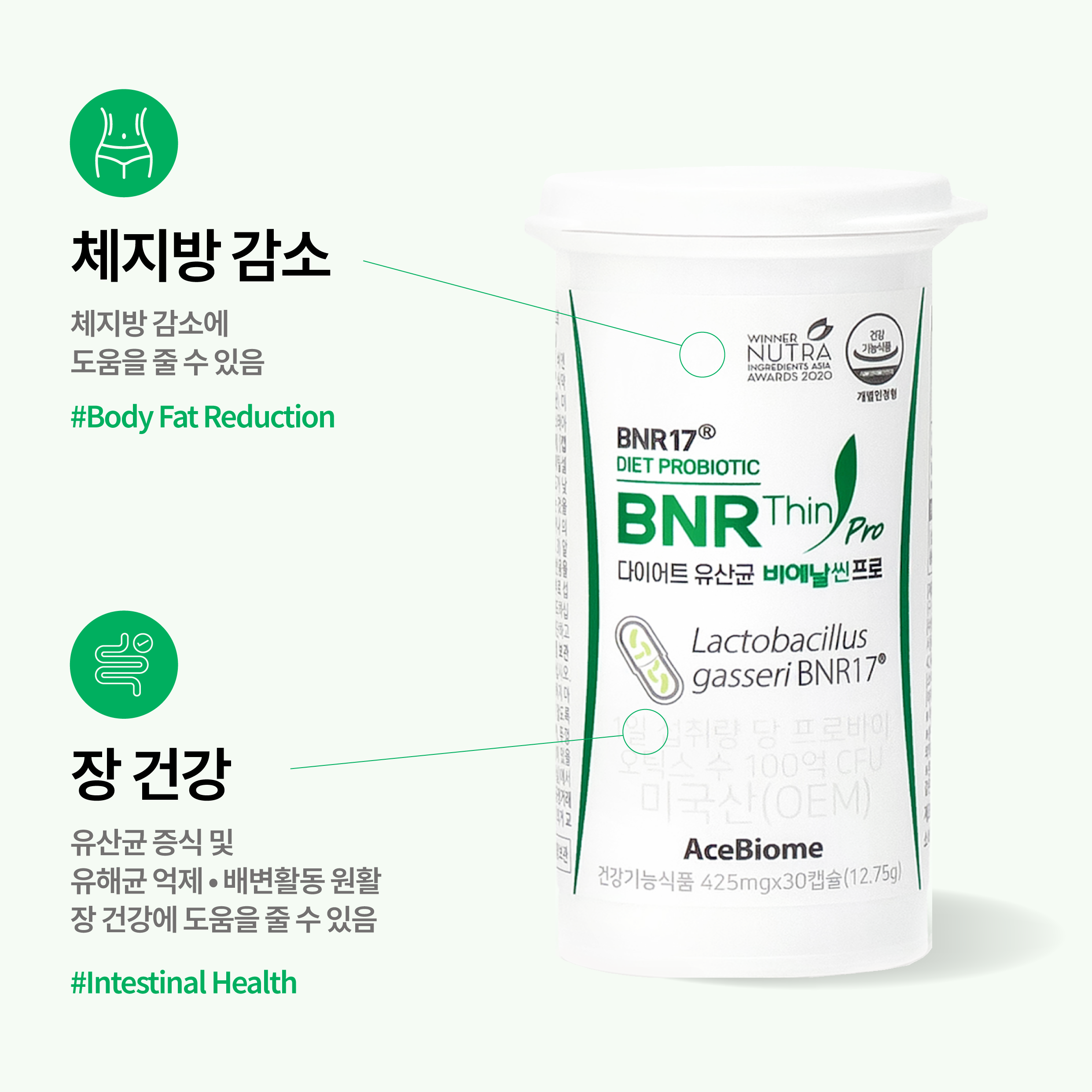비에날씬 프로 다이어트 모유유래 BNR17 유산균 2개 (8주, 2개월분) 이미지 2